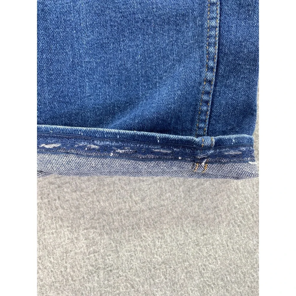 Vintage Levi's With‎ A Skosh Orange Tab Mens Sz 34x25 Blue Leather Pocket Patch
